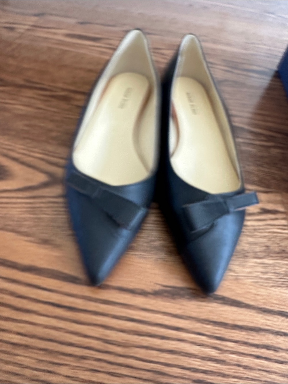 Brand new Sarah Flint Black Pointed Bow Flats